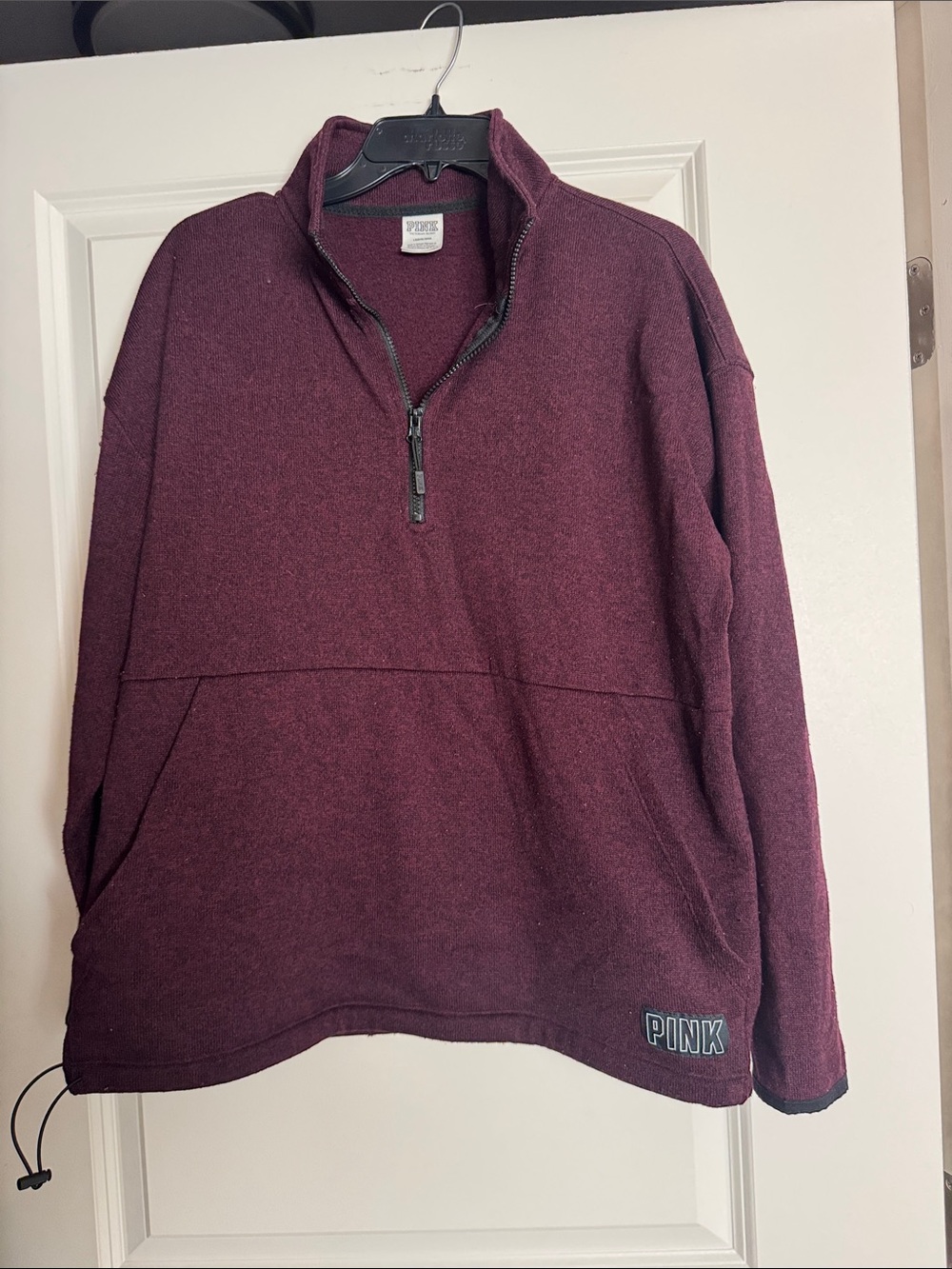 PINK Victoria's Secret women’s s Maroon Half-Zip Pullover Sweater